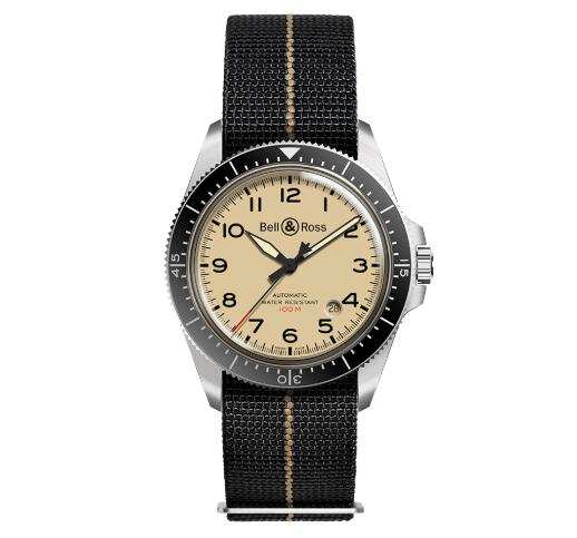 Replica Bell and Ross br v2 Watch BR V2-92 MILITARY BEIGE Bracelet Steel BRV292-BEI-ST/SST